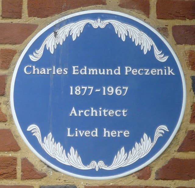 Charles Edmund Peczenik blue plaque