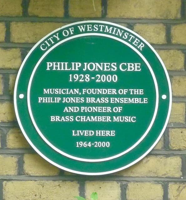 Philip Jones green plaque