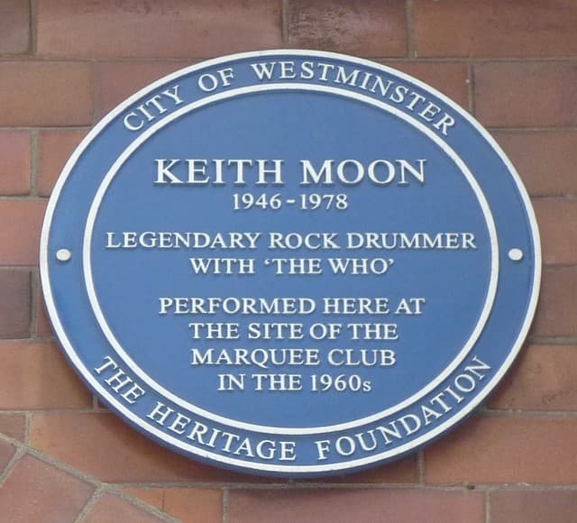Keith Moon blue plaque