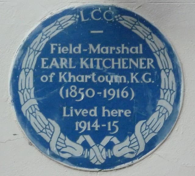 Horatio Kitchener blue plaque
