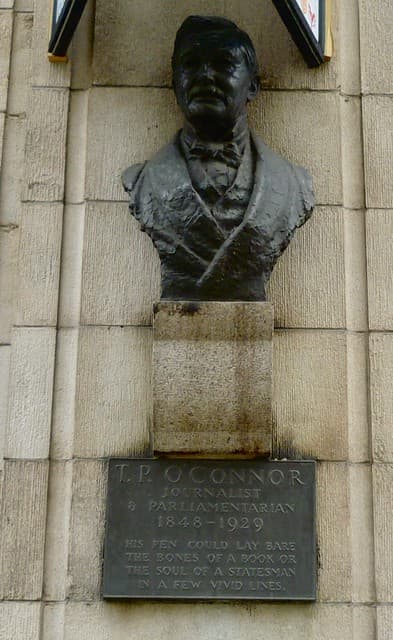 Thomas Power O'Connor brass plaque