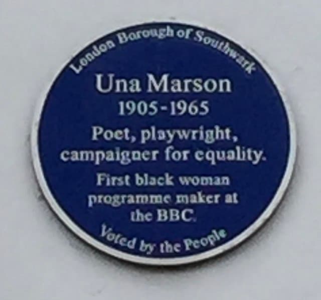 Una Marson blue plaque