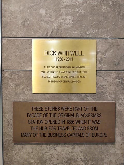 Dick Whitwell bronze plaque