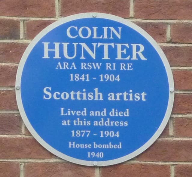 Colin Hunter blue plaque