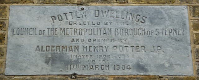 Henry Potter stone plaque