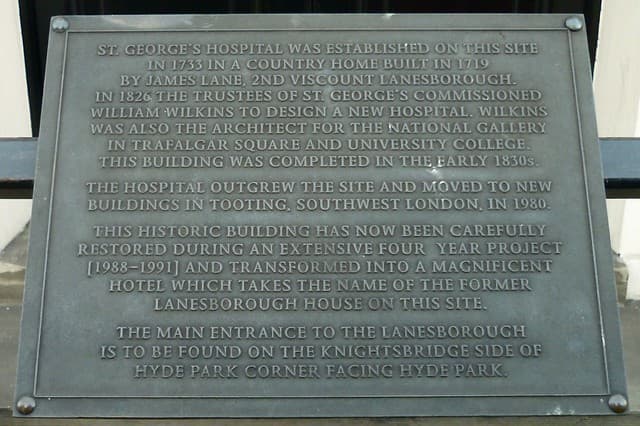 James Lane brass plaque