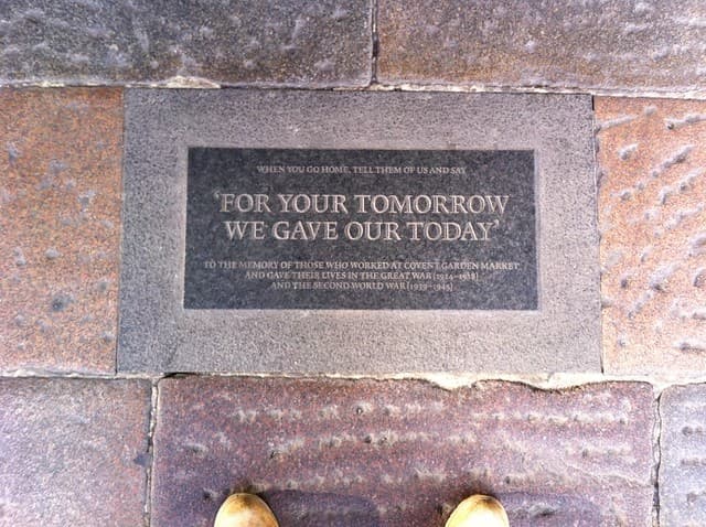 Covent Garden Market marble plaque