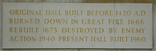 Brewers Hall stone plaque