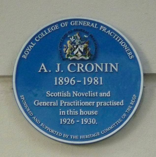 Archibald Joseph Cronin blue plaque