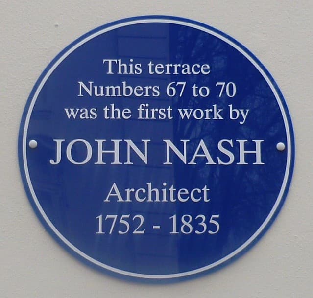 John Nash blue plaque