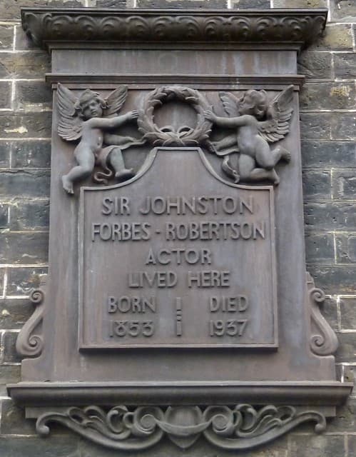 Johnston Forbes-Robertson black plaque