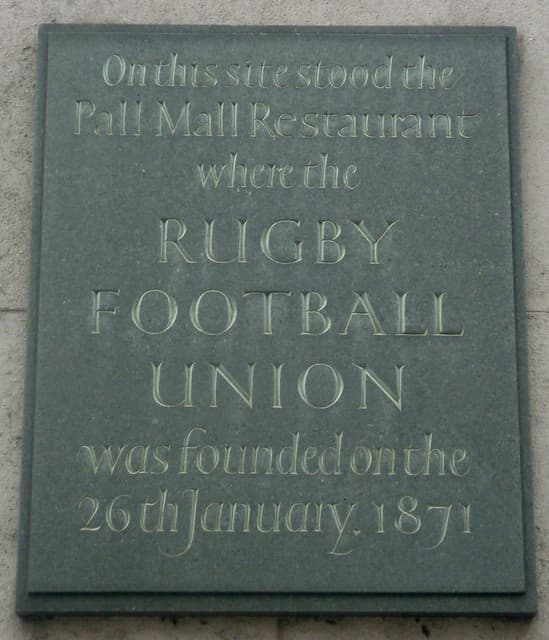 Rugby Union Football slate plaque