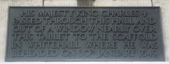 Charles I black plaque