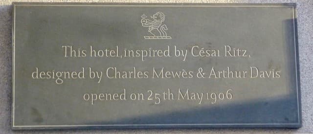 Cesar Ritz slate plaque