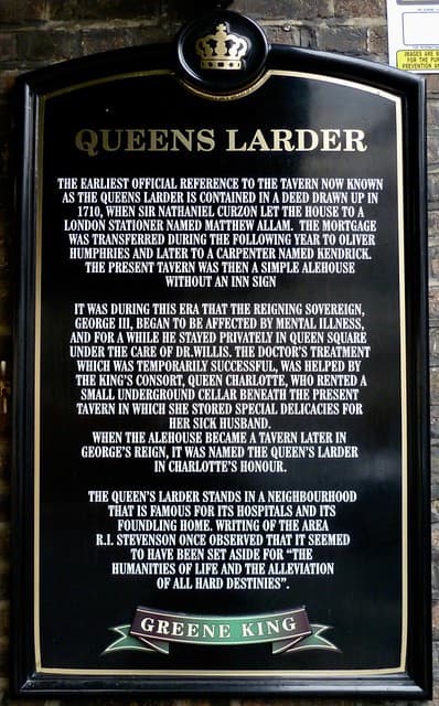 George III and Queen Charlotte black plaque