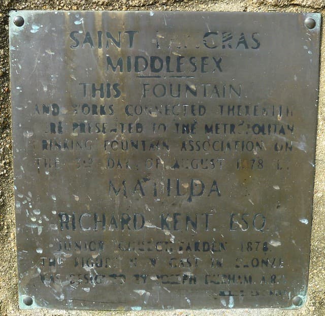 Matilda Kent bronze plaque