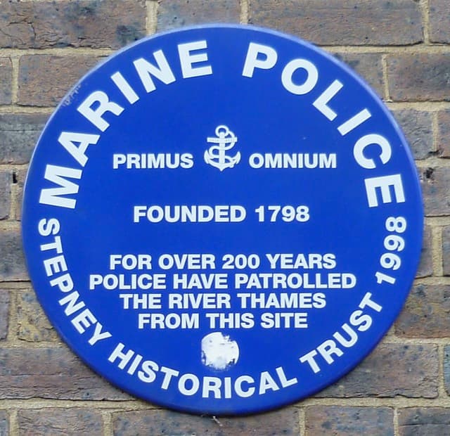 Marine Police blue plaque