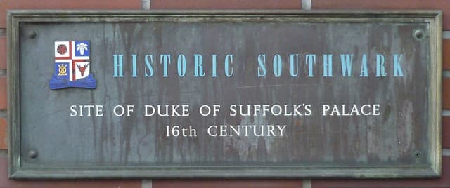 Charles Brandon, Thomas Brandon, and Duke of Suffolk black plaque