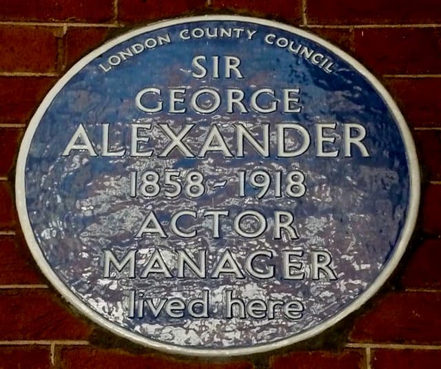 George Alexander blue plaque