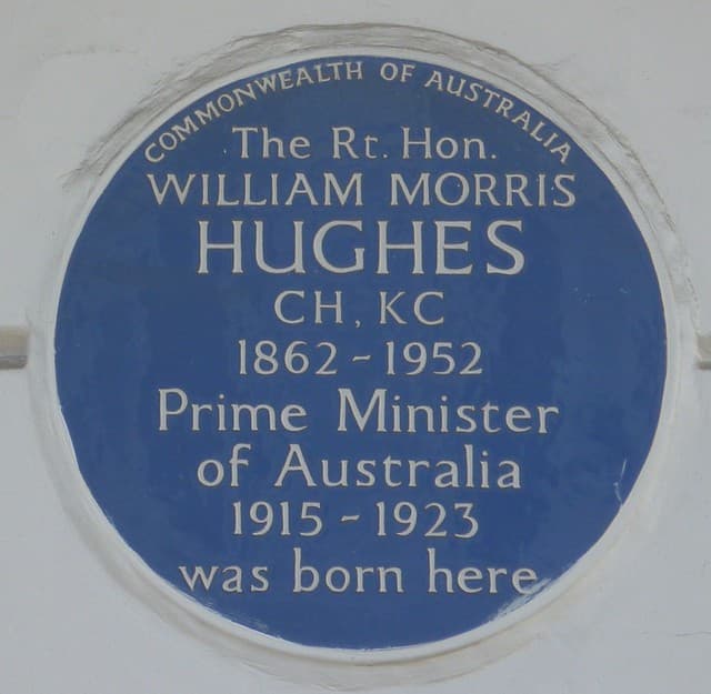 William Morris Hughes blue plaque