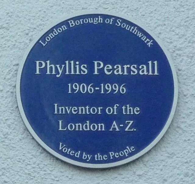 Phyllis Pearsall blue plaque