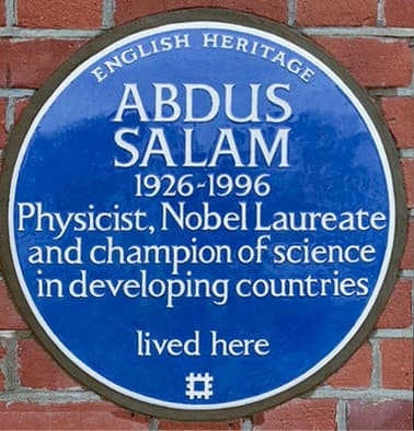 Abdus Salam blue plaque