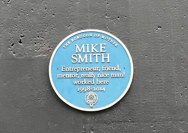 Mike Smith blue plaque