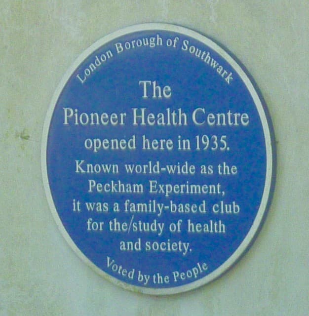 Pioneer Health Centre blue plaque