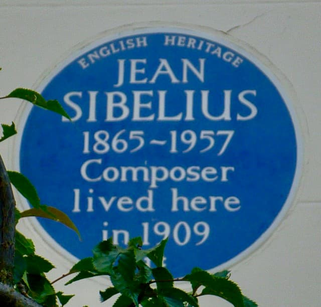 Jean Sibelius blue plaque