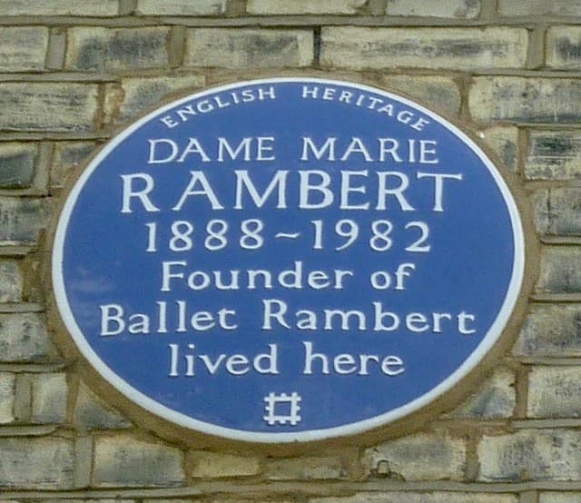 Marie Rambert blue plaque