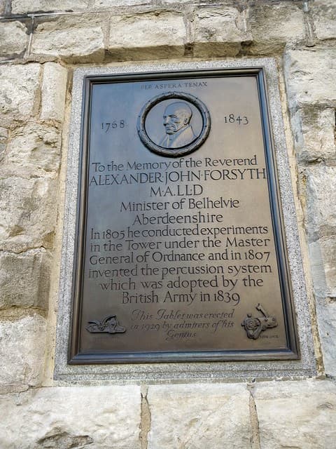 Alexander John Forsyth bronze plaque