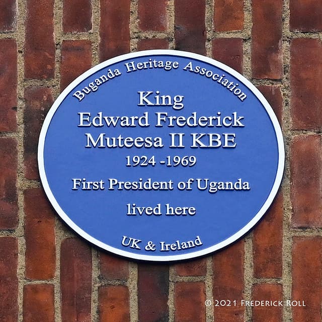 Edward Frederick Muteesa II blue plaque