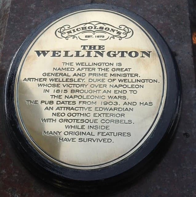 Arthur Wellesley bronze plaque