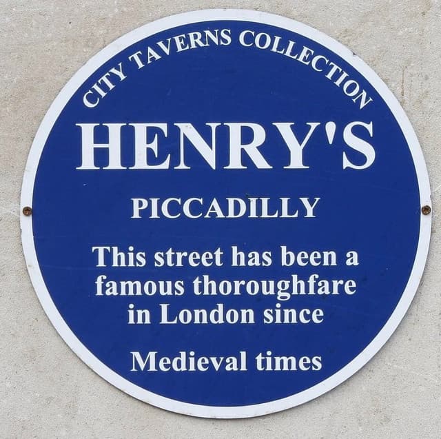 Henry's blue plaque