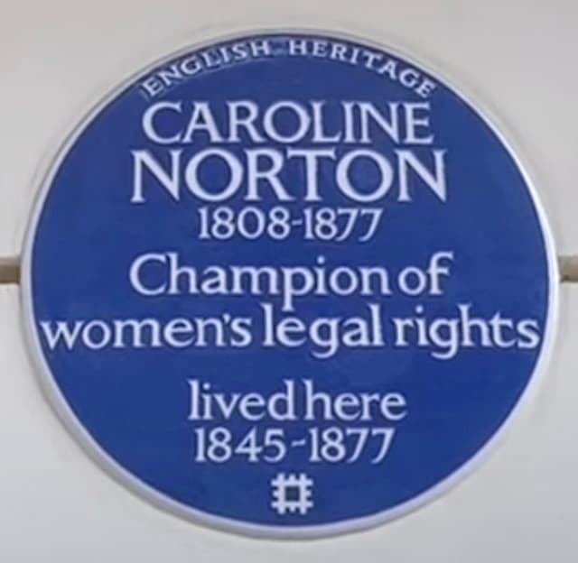 Caroline Norton blue plaque