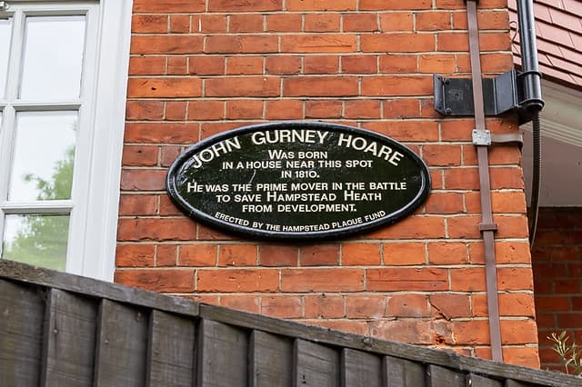 John Gurney Hoare black plaque