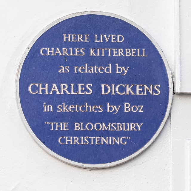 Charles Dickens and Charles Kitterbell blue plaque