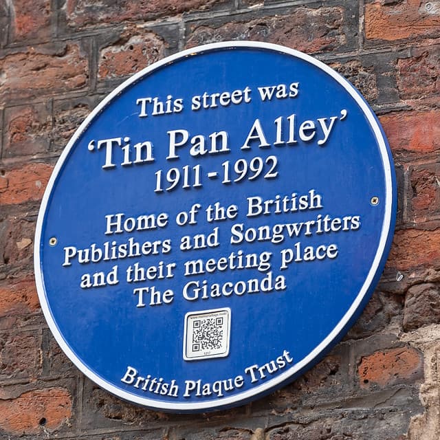 Tin Pan Alley blue plaque