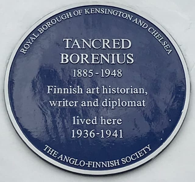 Tancred Borenius blue plaque