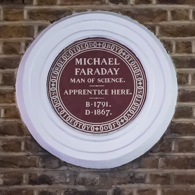 Michael Faraday brown plaque