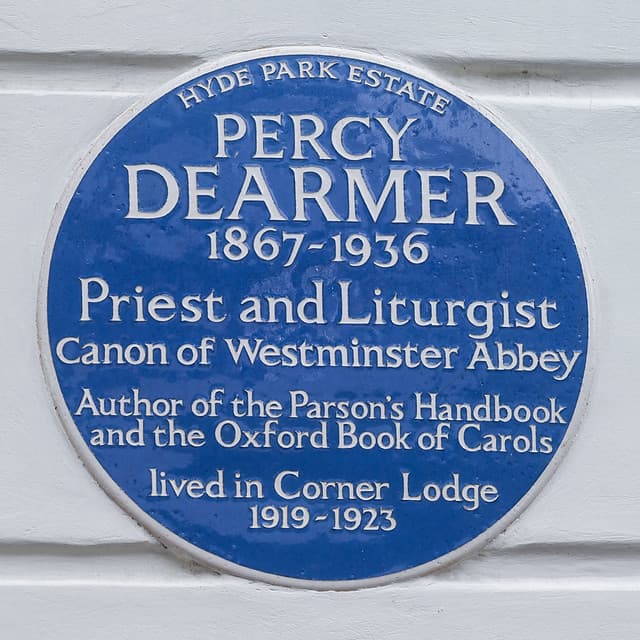 Percy Dearmer blue plaque