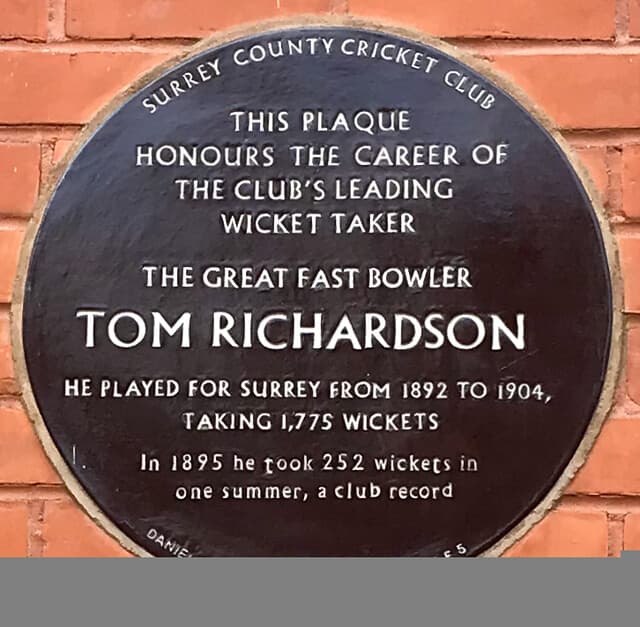 Tom Richardson brown plaque