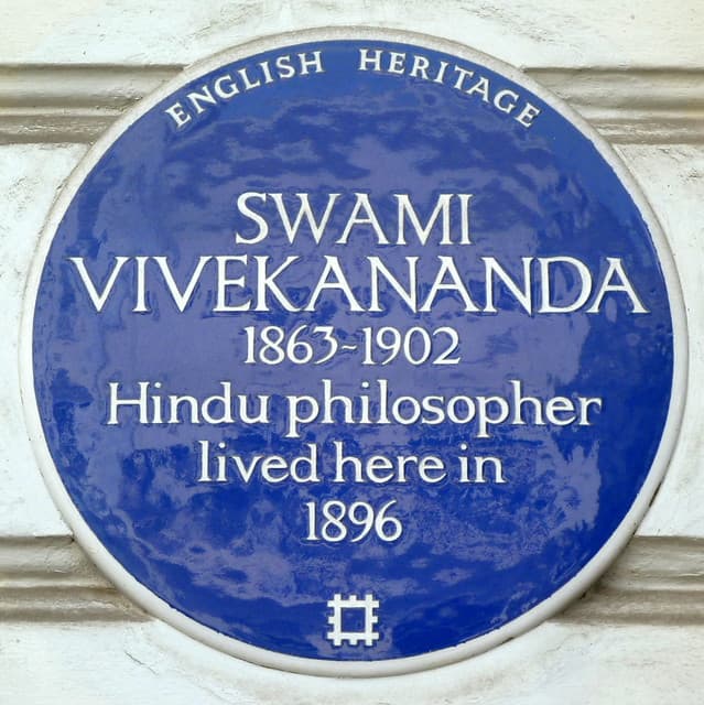 Swami Vivekananda blue plaque