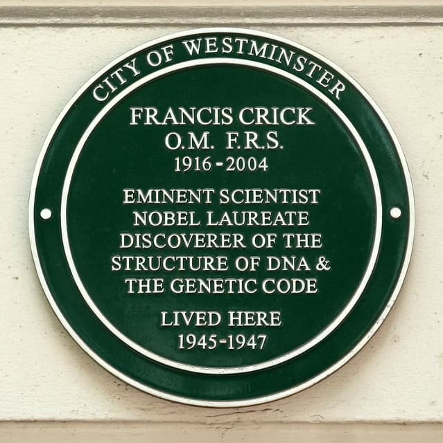 Francis Crick green plaque