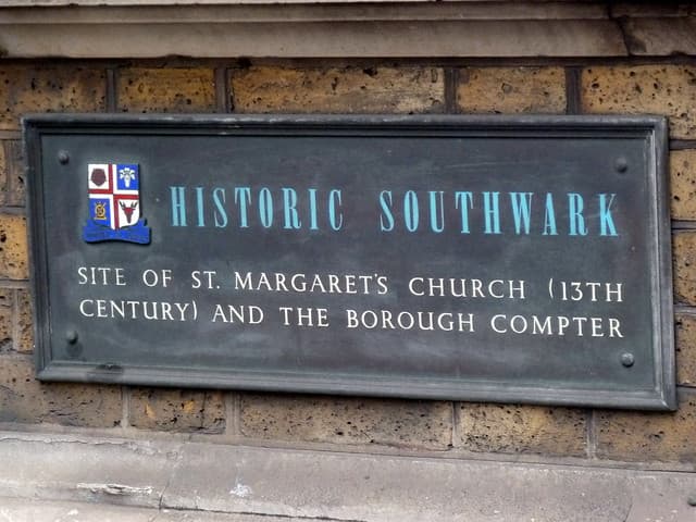 St Margaret's, Southwark grey plaque