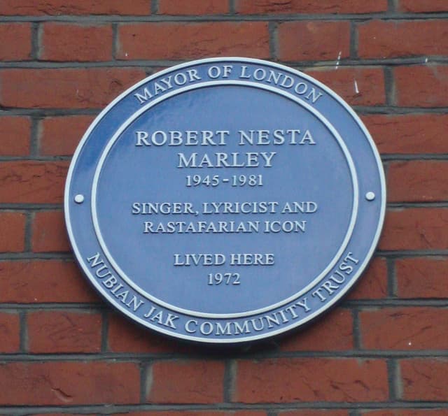 Bob Marley blue plaque