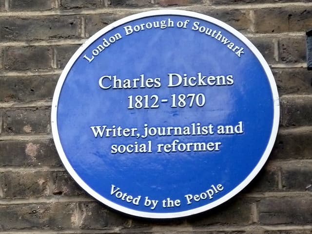 Charles Dickens blue plaque