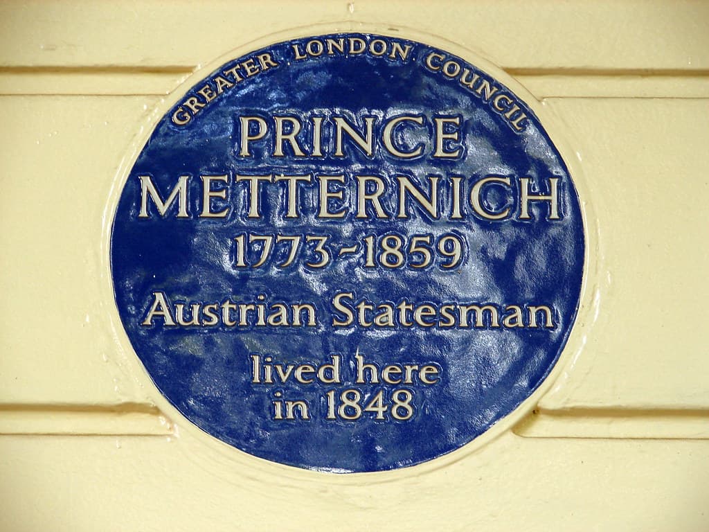 Klemens von Metternich blue plaque