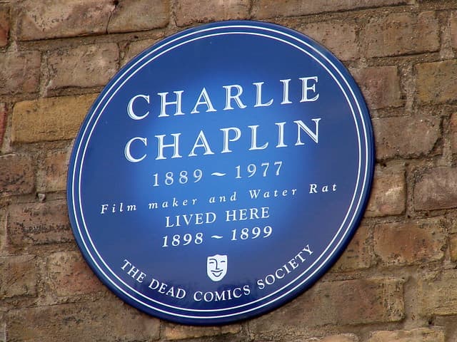 Charlie Chaplin blue plaque