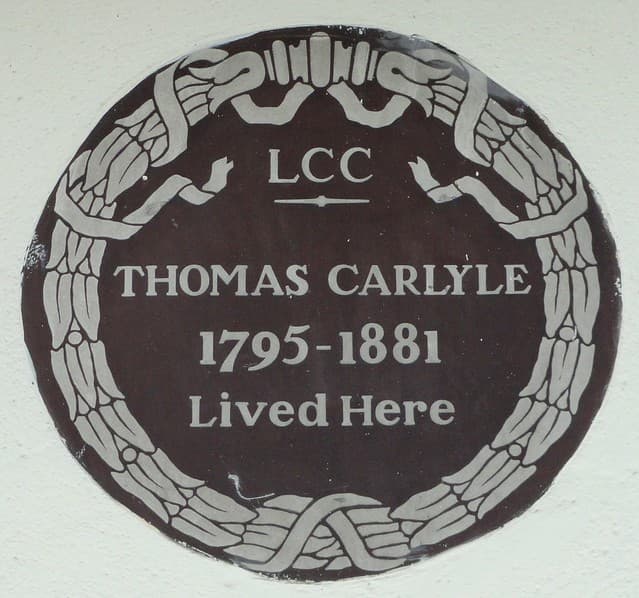 Thomas Carlyle brown plaque